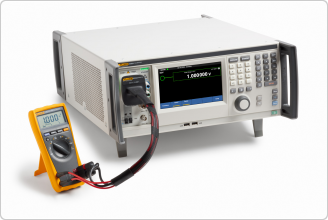 Using the 55XXA/DMMCAL AUTOCAL ADAPTER to calibrate a handheld digital multimete